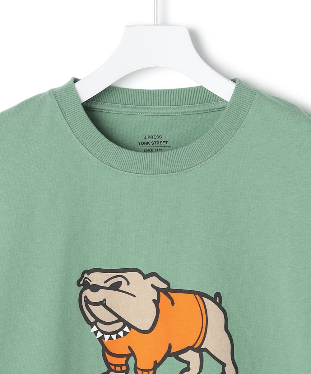 J.PRESS YORK STREET 【UNISEX】ブルドックプリント クルーネック Tシャツ 