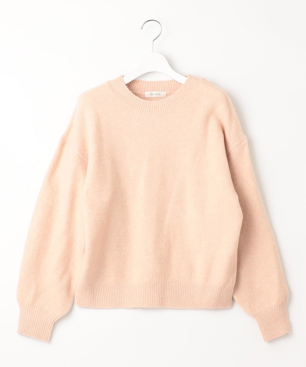 Feroux 【洗える】クルーネックニット プルオーバー 