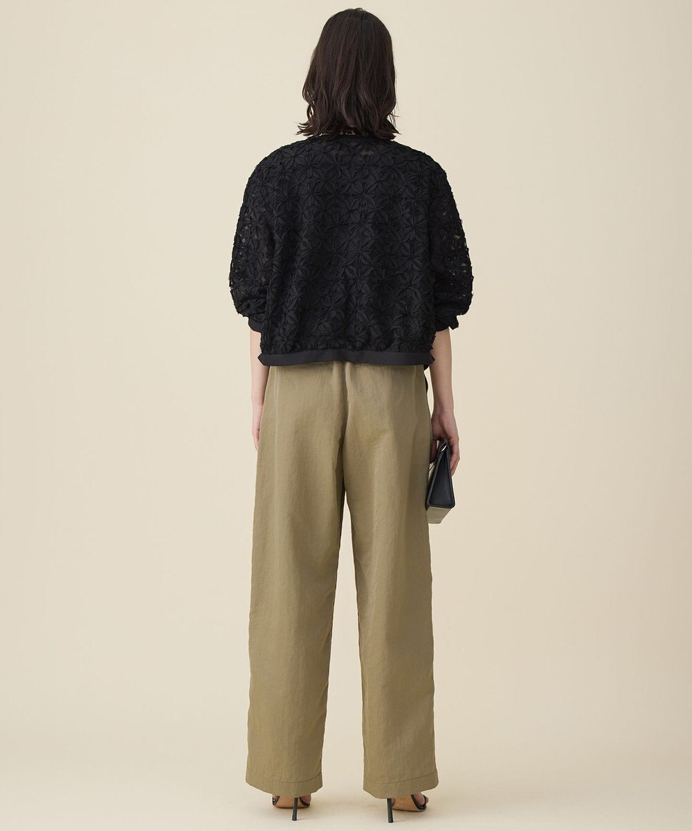 自由区 L 【17号サイズまで展開】テープエンブロイダリー ブルゾン 