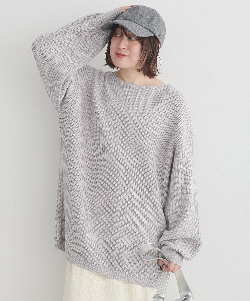 earth music&ecology 【毛玉防止 / 洗濯機洗い可】アンチピリングクロスネックルーズニット 