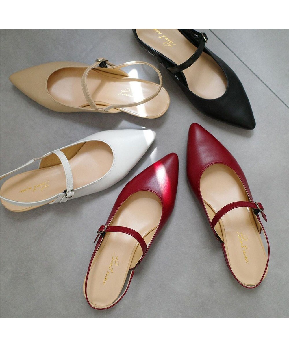 Pointer 日本製 本革ベルト付きミュール 