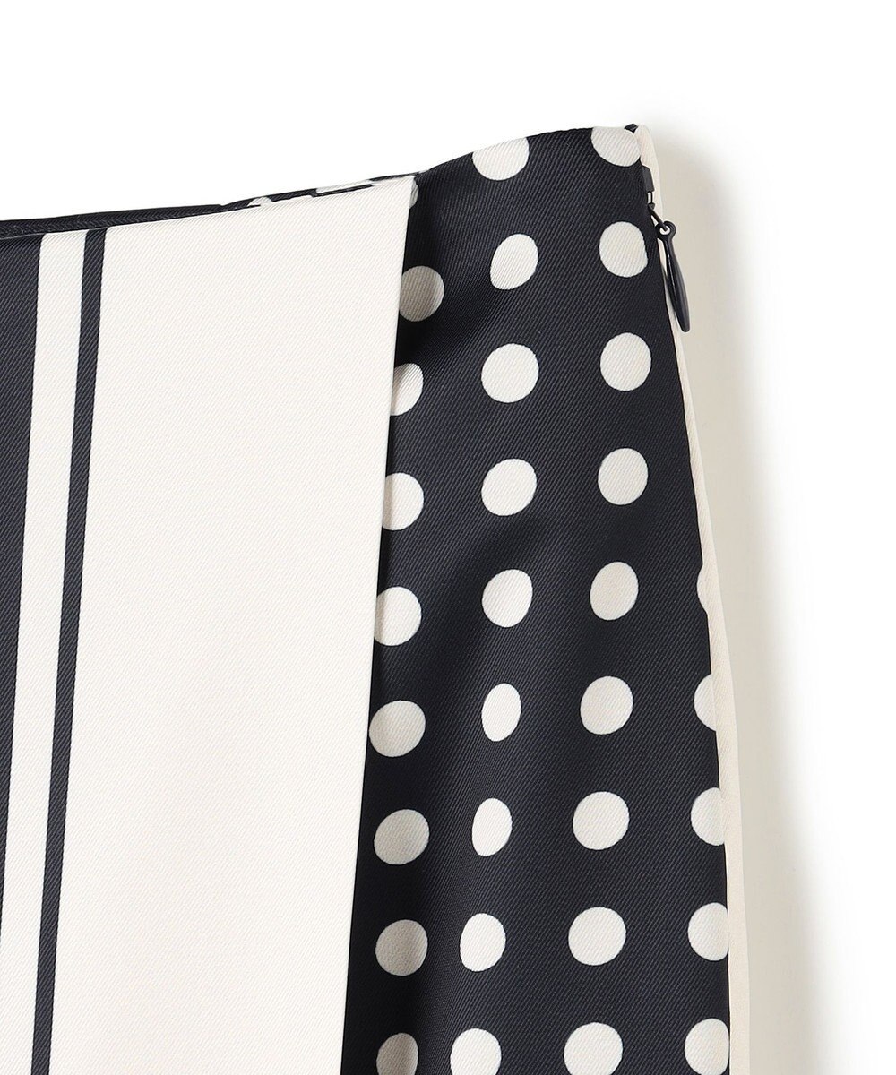 BEIGE， GADE / モノトーンドット柄ラップ風スカート 