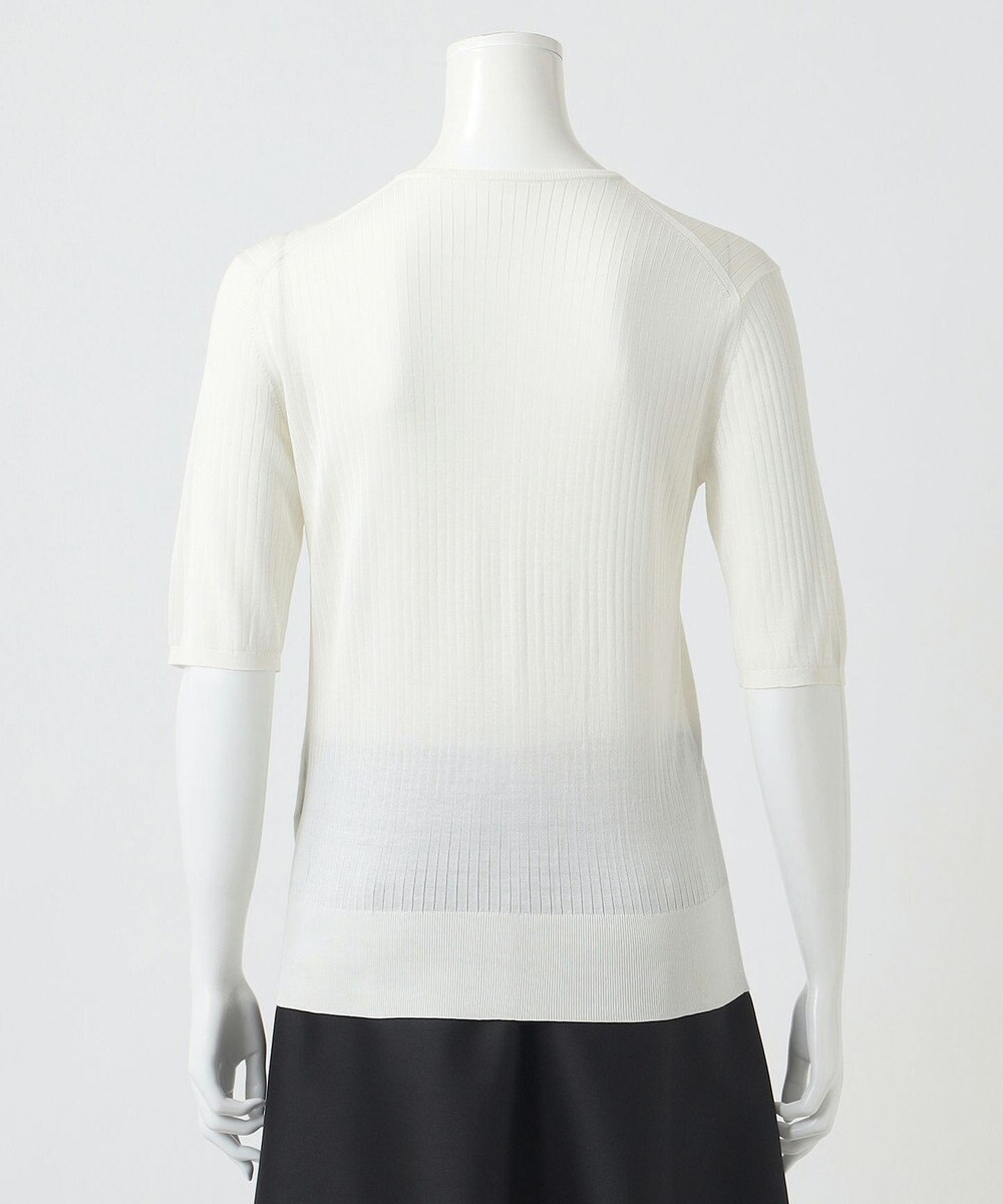 23区 【エステータ】シルクリブ 半袖ニット 