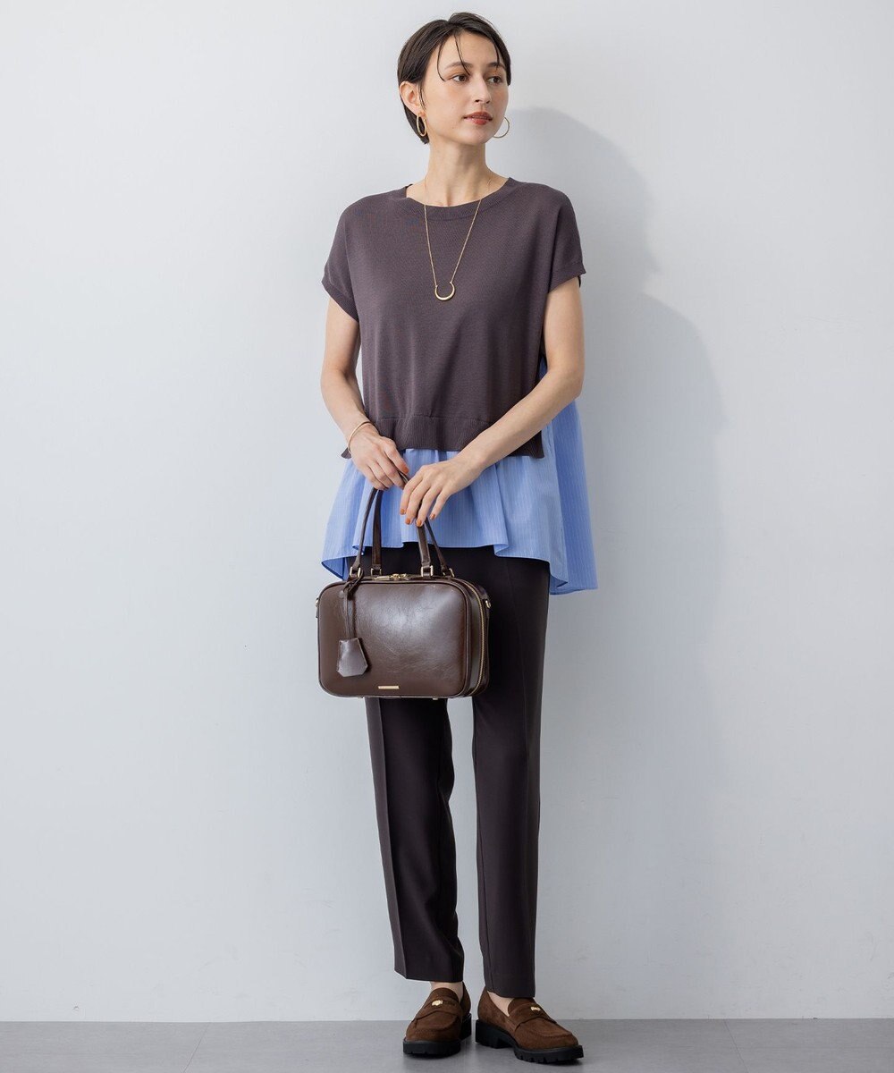 23区 【Oggi7月号掲載/吸水速乾/接触冷感/UVカット】ストレッチジョーゼット テーパード パンツ 