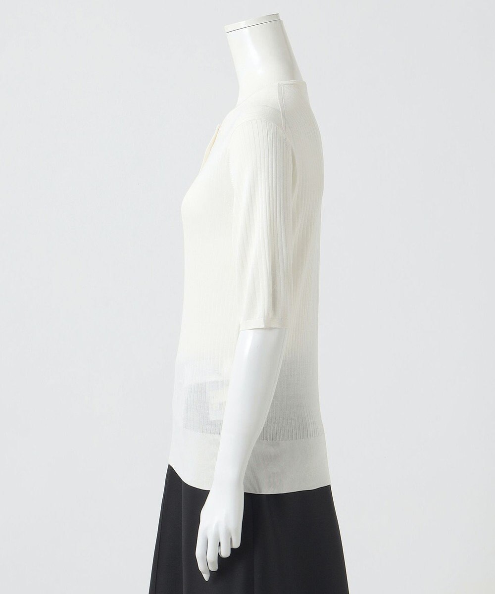 23区 【エステータ】シルクリブ 半袖ニット 