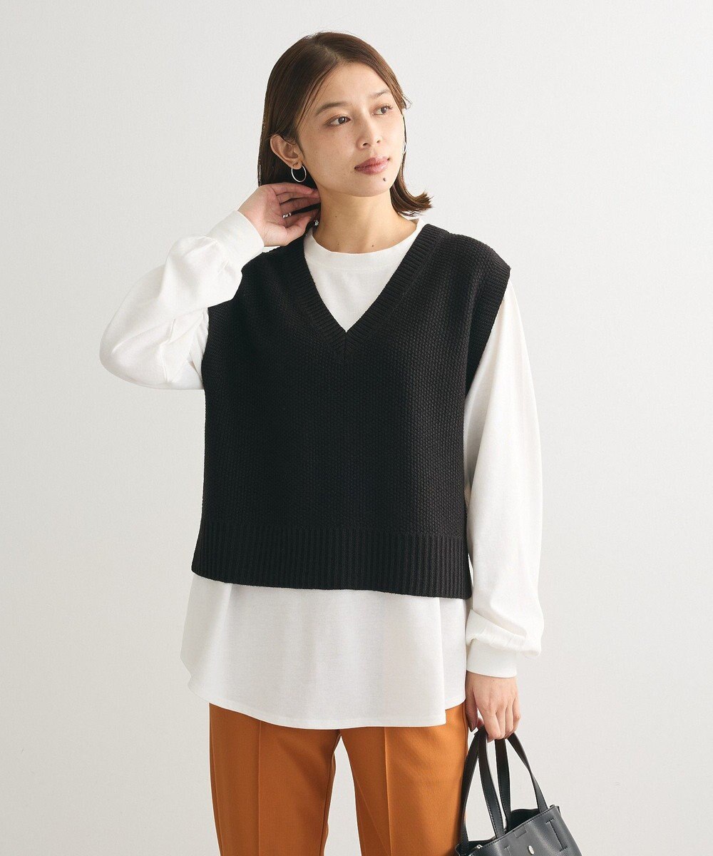 Green Parks ＳＥＴ２点　ニットベスト＋ロンＴＥＥ 