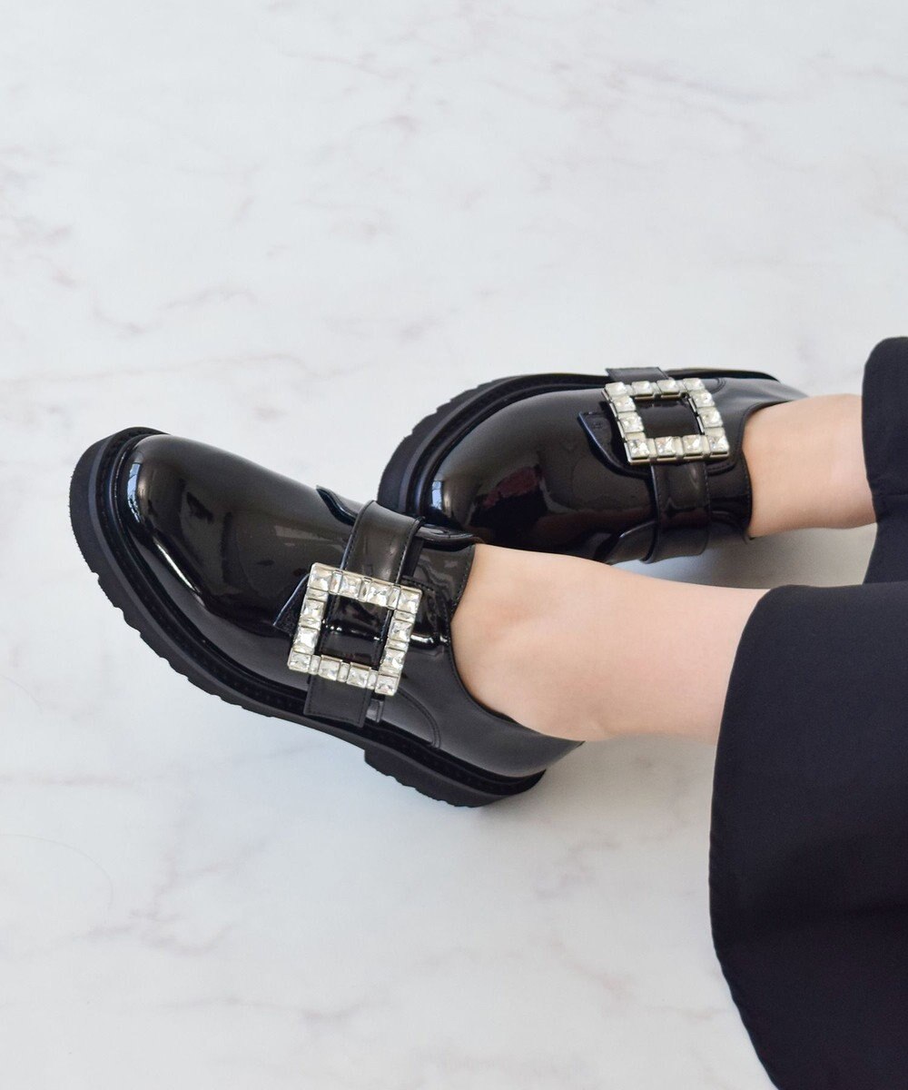 Bridget Birkin 【Bridget Birkin】スクエアサイドビジューローファー 