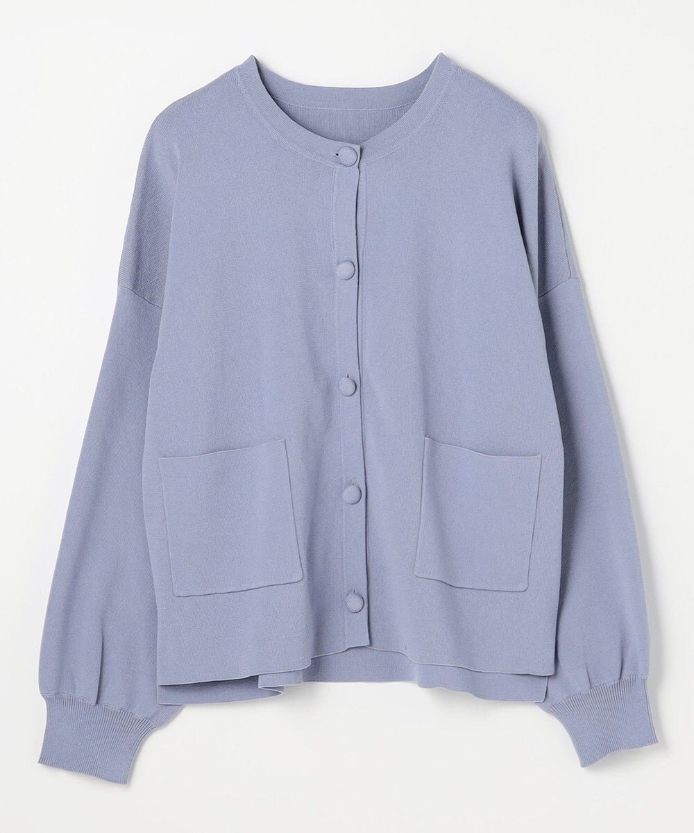 ANY スウェットライクニットカーディガン 