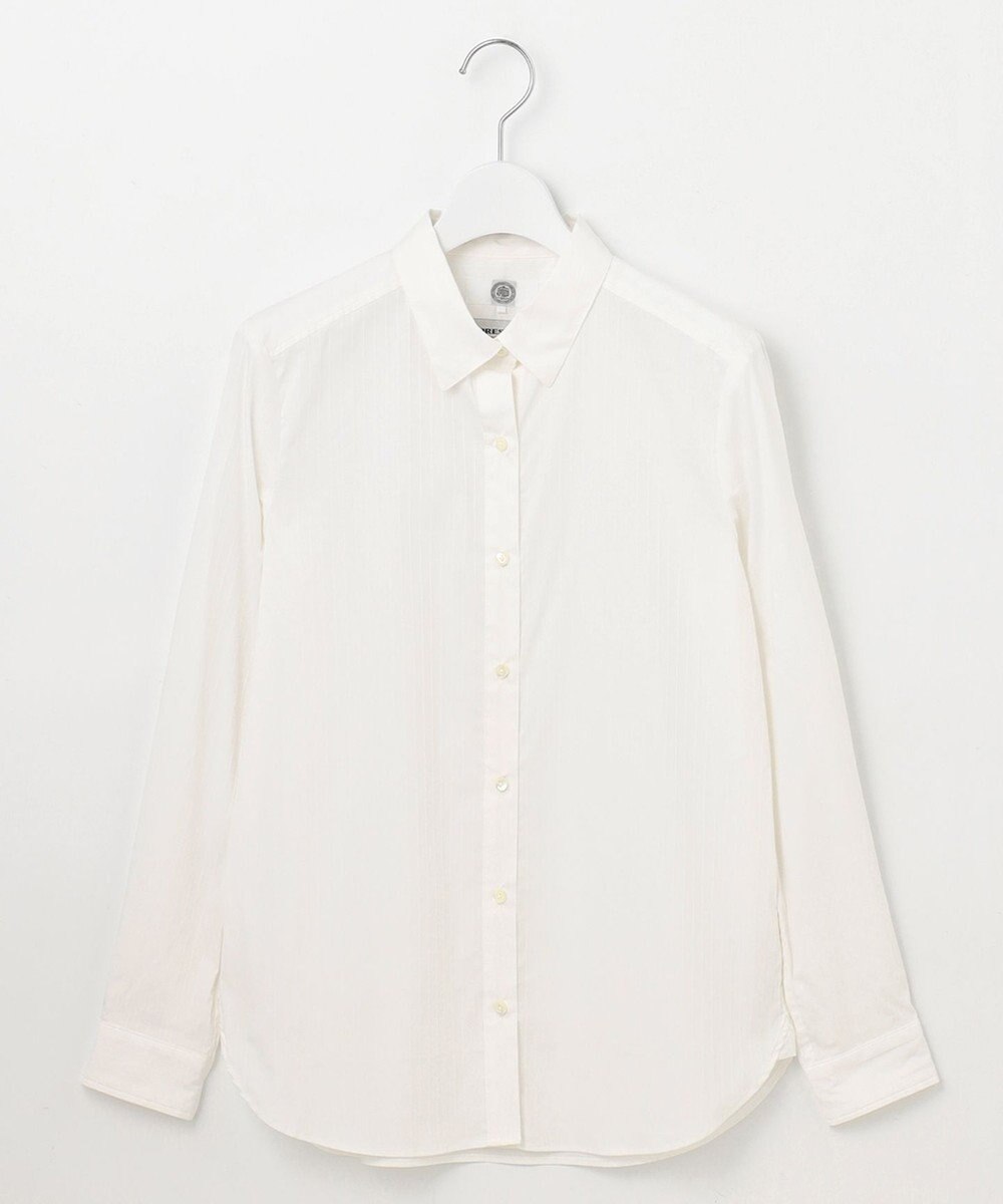 J.PRESS LADIES L 【洗える】BEZ ストライプ シャツカラー ブラウス 