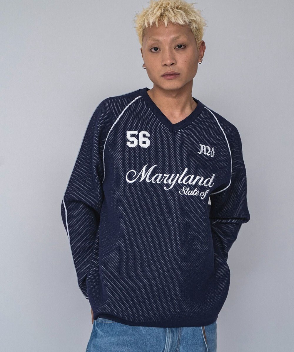 WEGO 【ユニセックス着用ITEM】ゲームロゴメッシュジャガードプルオーバー 