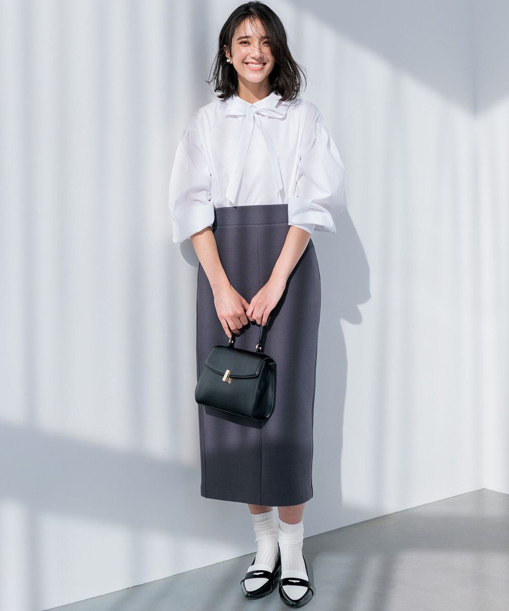 組曲 【WEB限定】ストレッチダンボール タイトスカート 