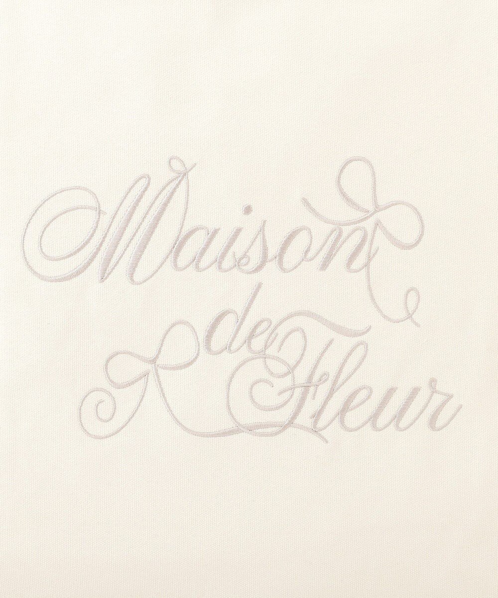Maison de FLEUR ブランドロゴ刺繍スクエアトートバッグ 