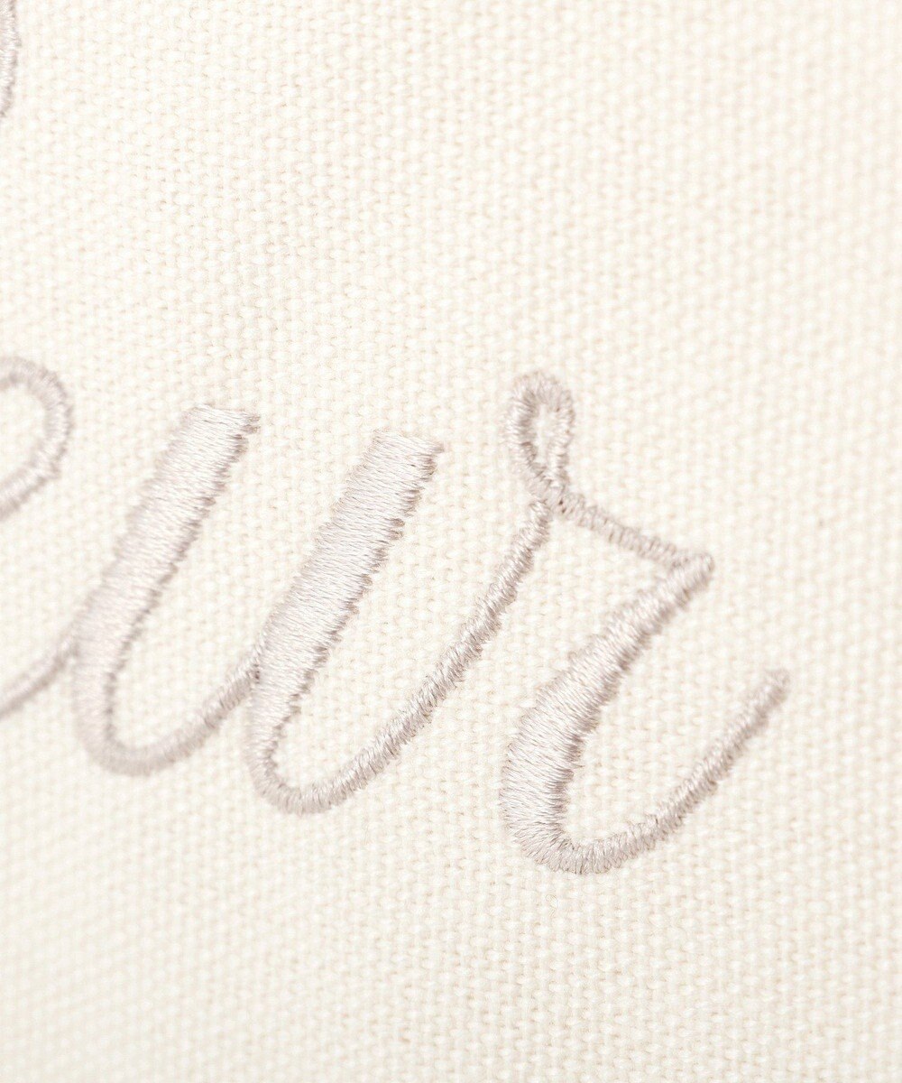 Maison de FLEUR ブランドロゴ刺繍スクエアトートバッグ 