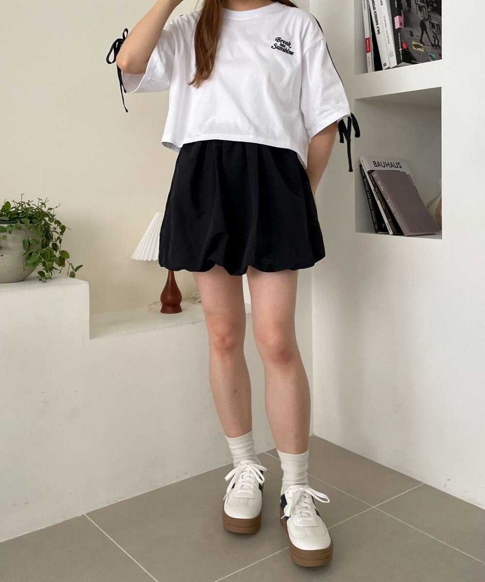 WEGO 2ラインリボングラフィックショートT 