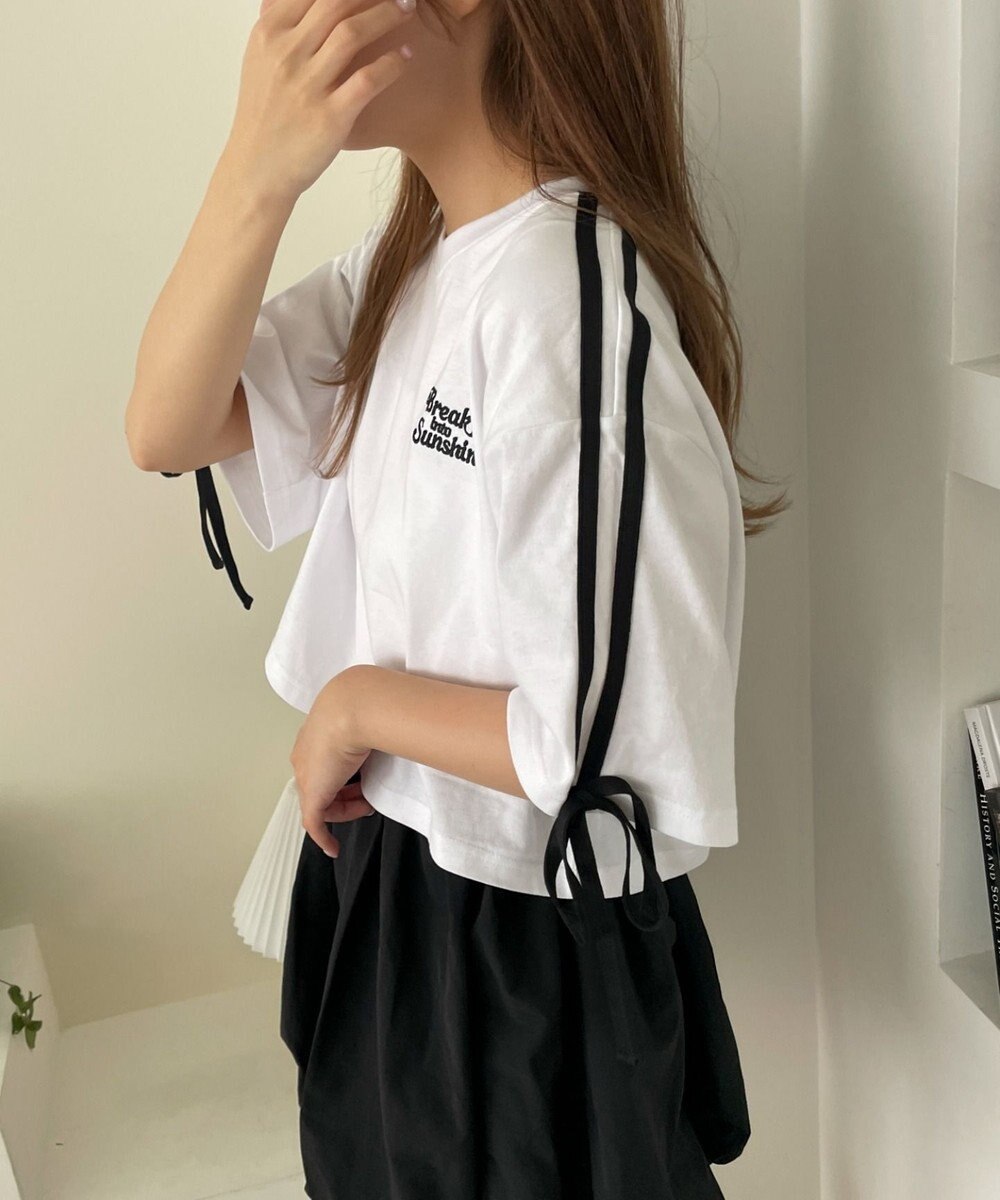 WEGO 2ラインリボングラフィックショートT 