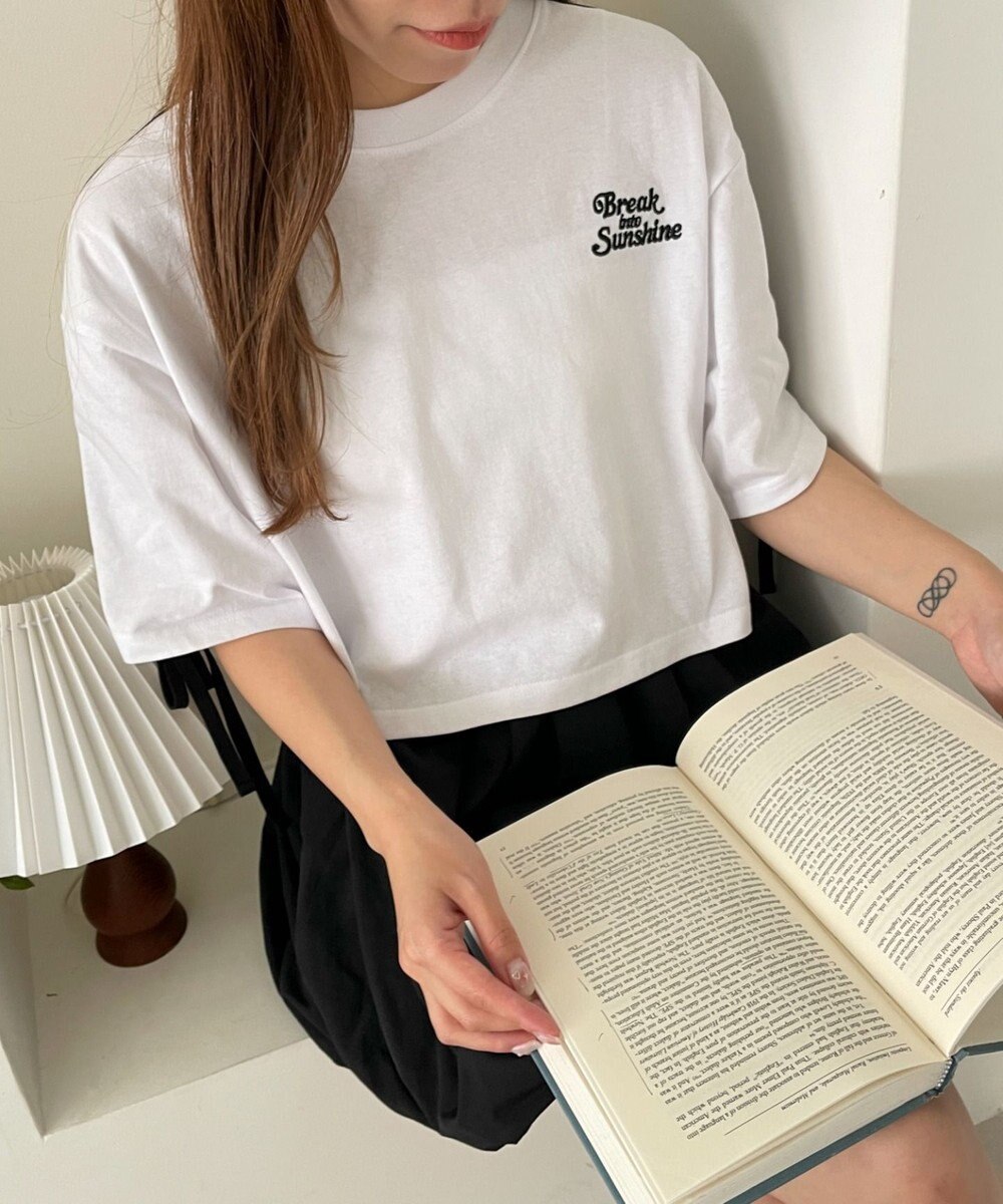 WEGO 2ラインリボングラフィックショートT 