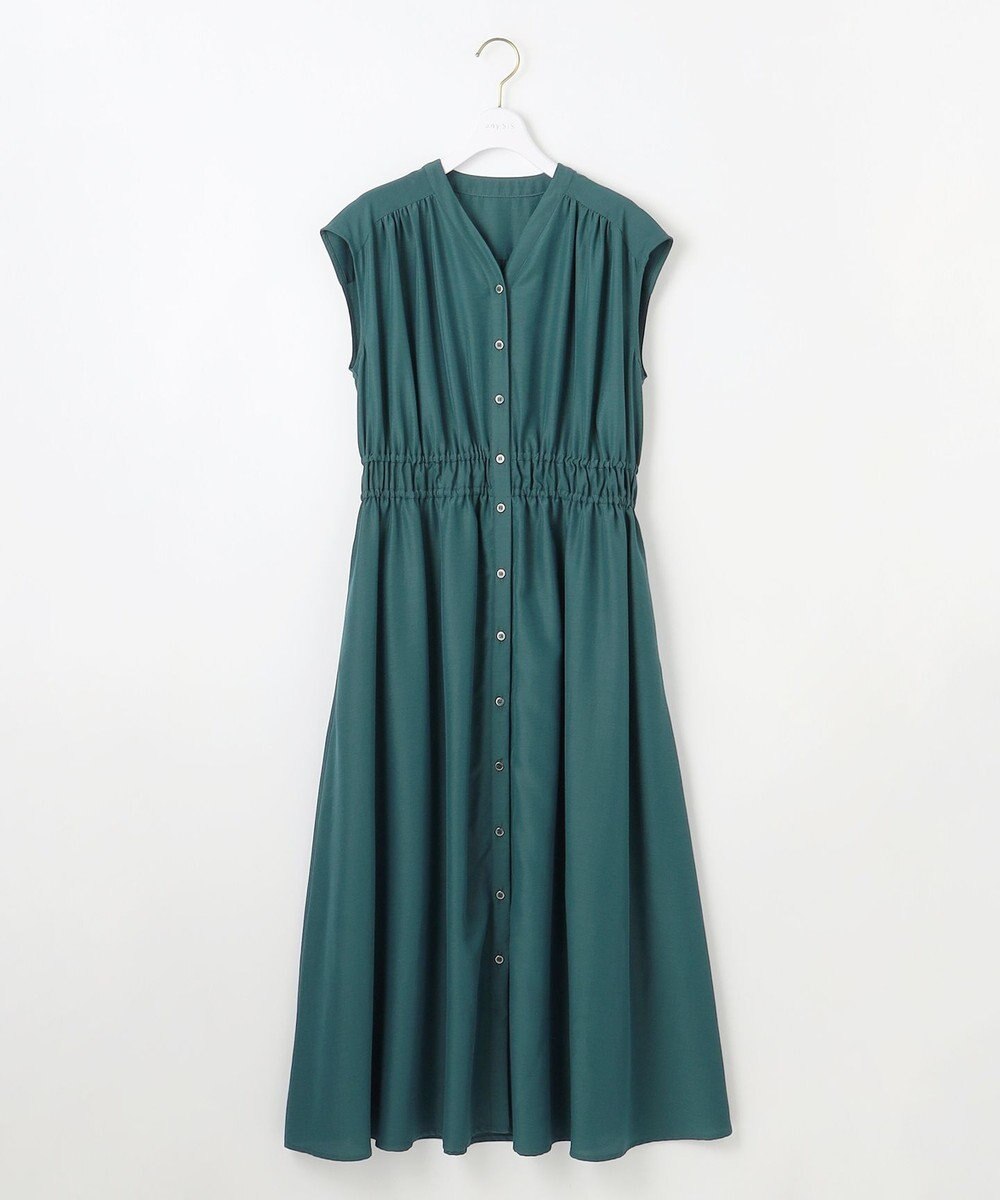ANY SIS L 【洗える】フロントボタンギャザー ワンピース 