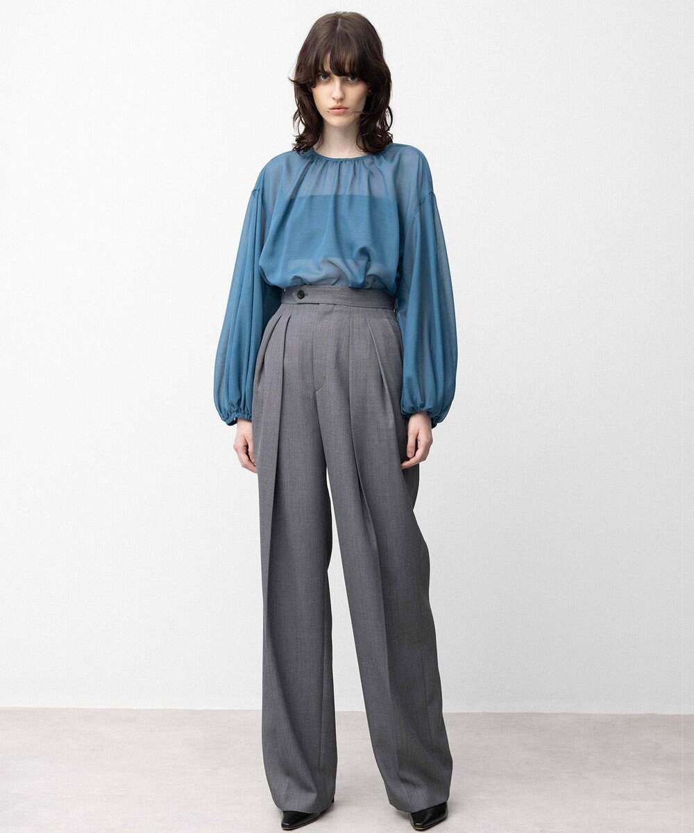 NAVE 【Nave】ブライトシアーボイル ギャザーブラウス 