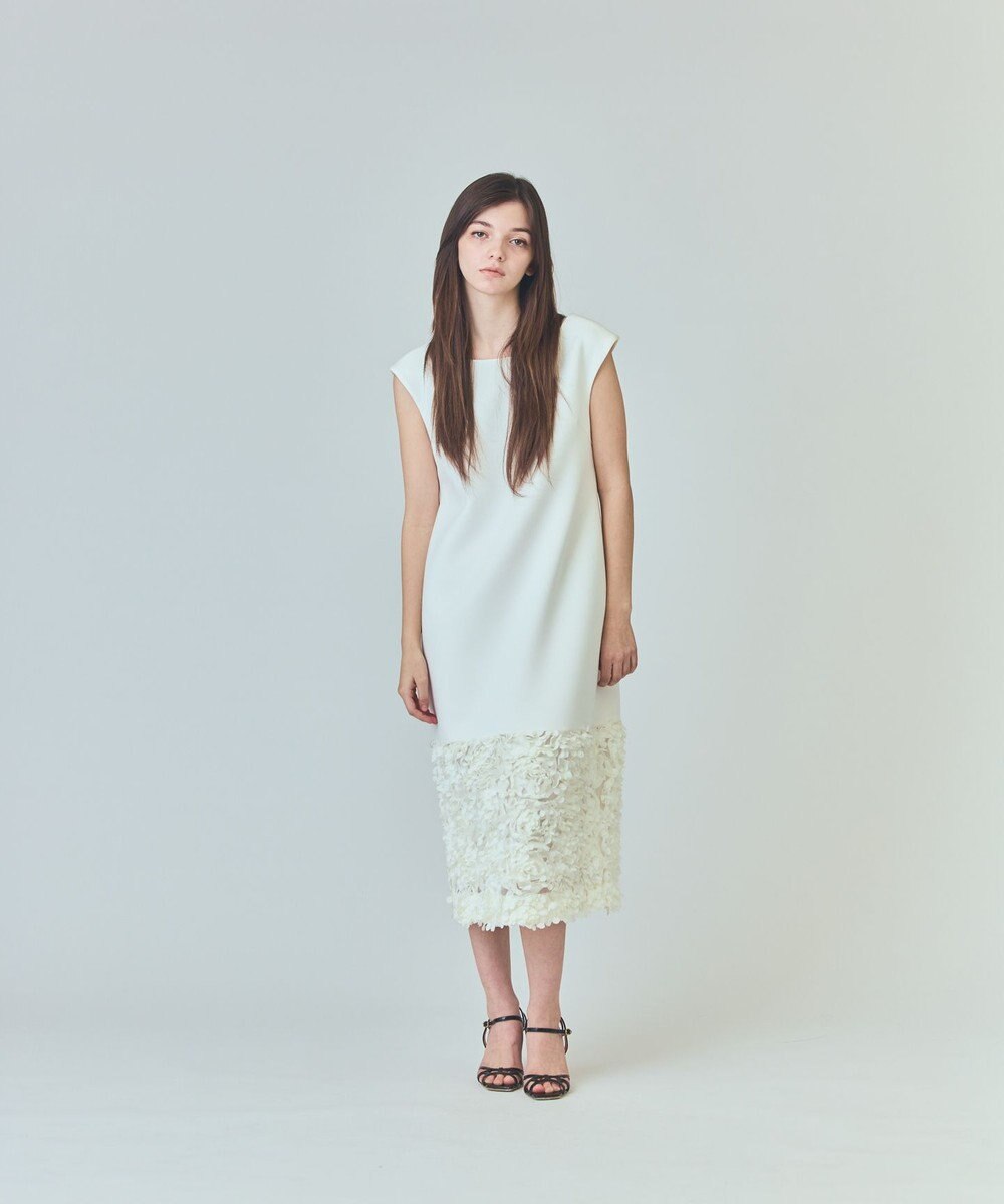 GRACE CONTINENTAL フラワーチュール切替ドレス 