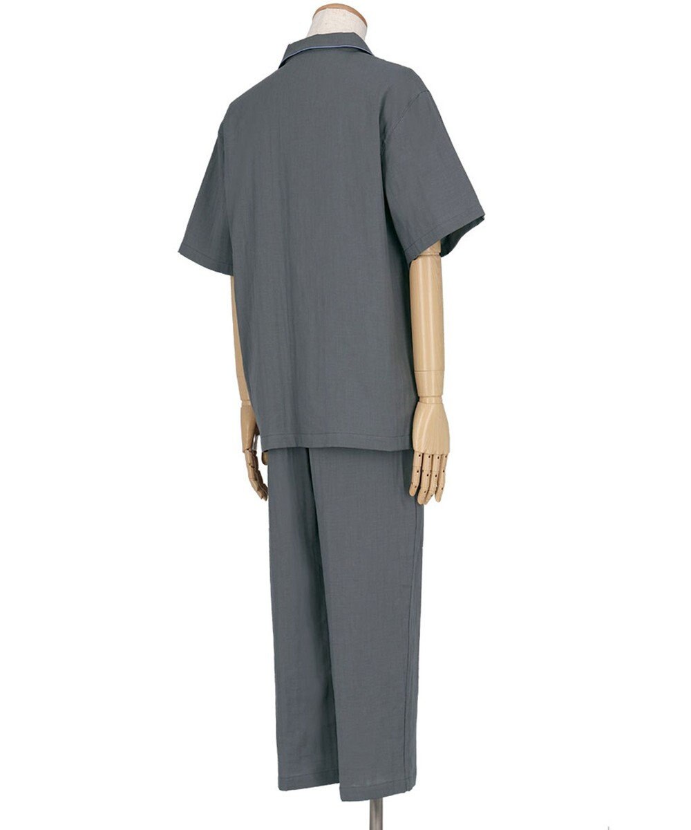 ワコール／睡眠科学 メンズ パジャマ 5分袖 半袖 9分丈 綿100%(天綿)(本体) 二重ガーゼ YGT145 睡眠科学／ワコール 