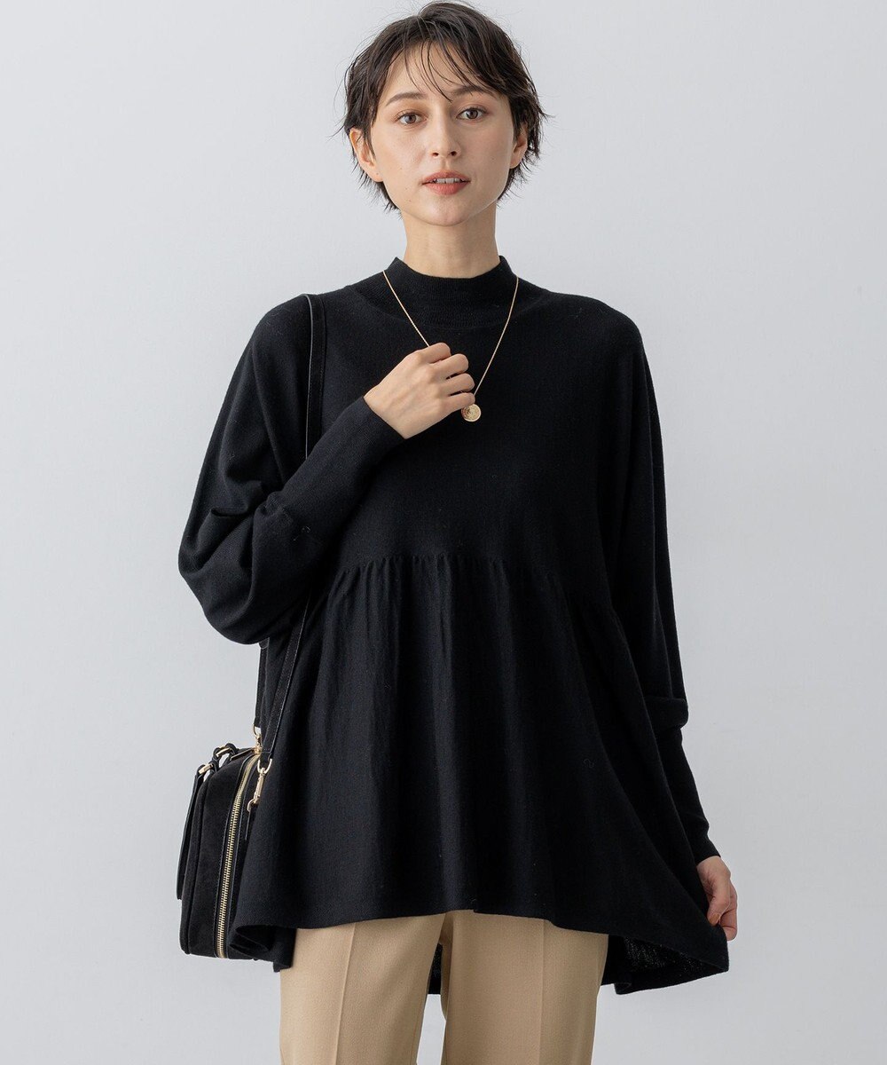 23区 【洗える】ウールギャザー ドルマンスリーブ ニット 