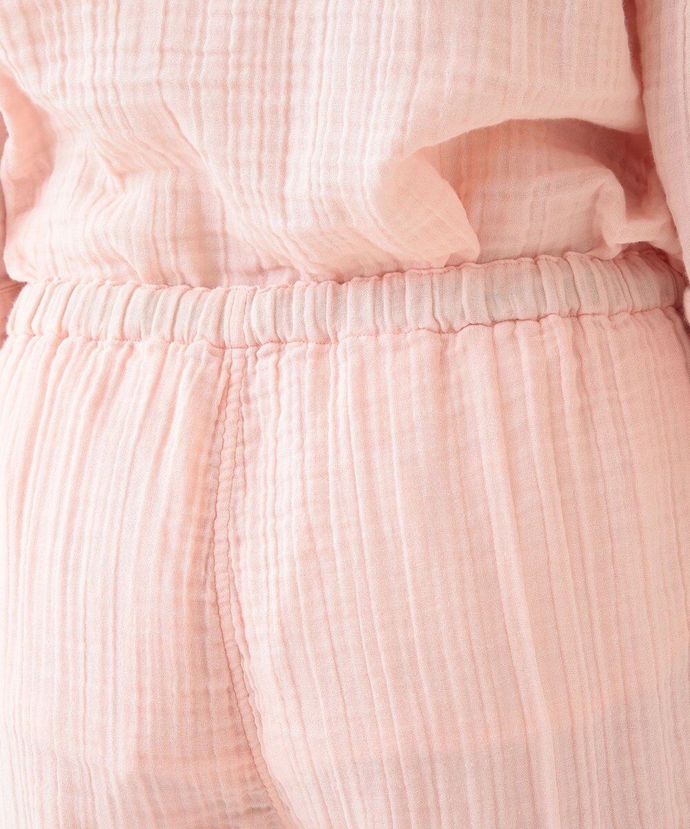 UCHINO クレープガーゼ ノーカラーレディスパジャマ 