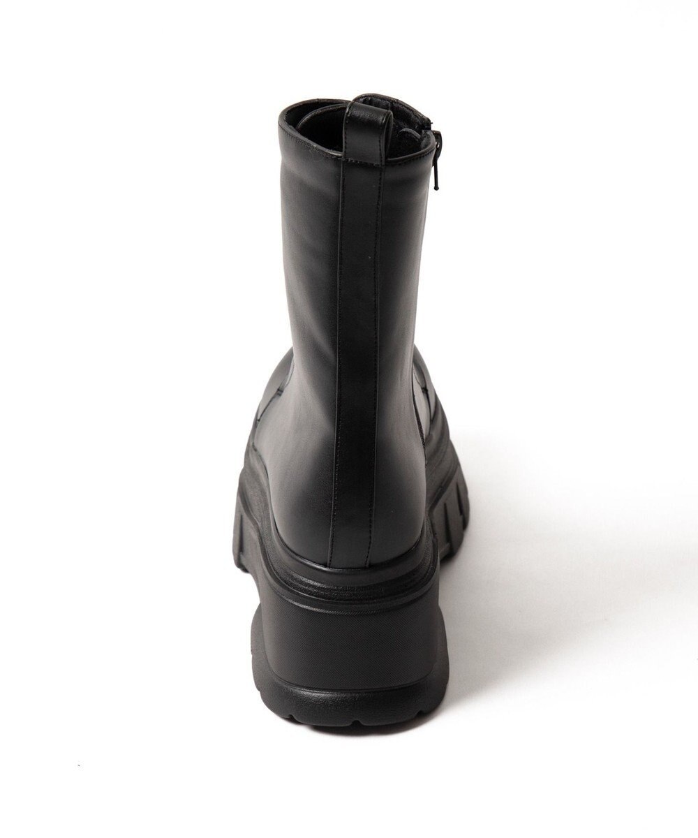 WEGO 厚底ボリュームレースアップショートブーツ 