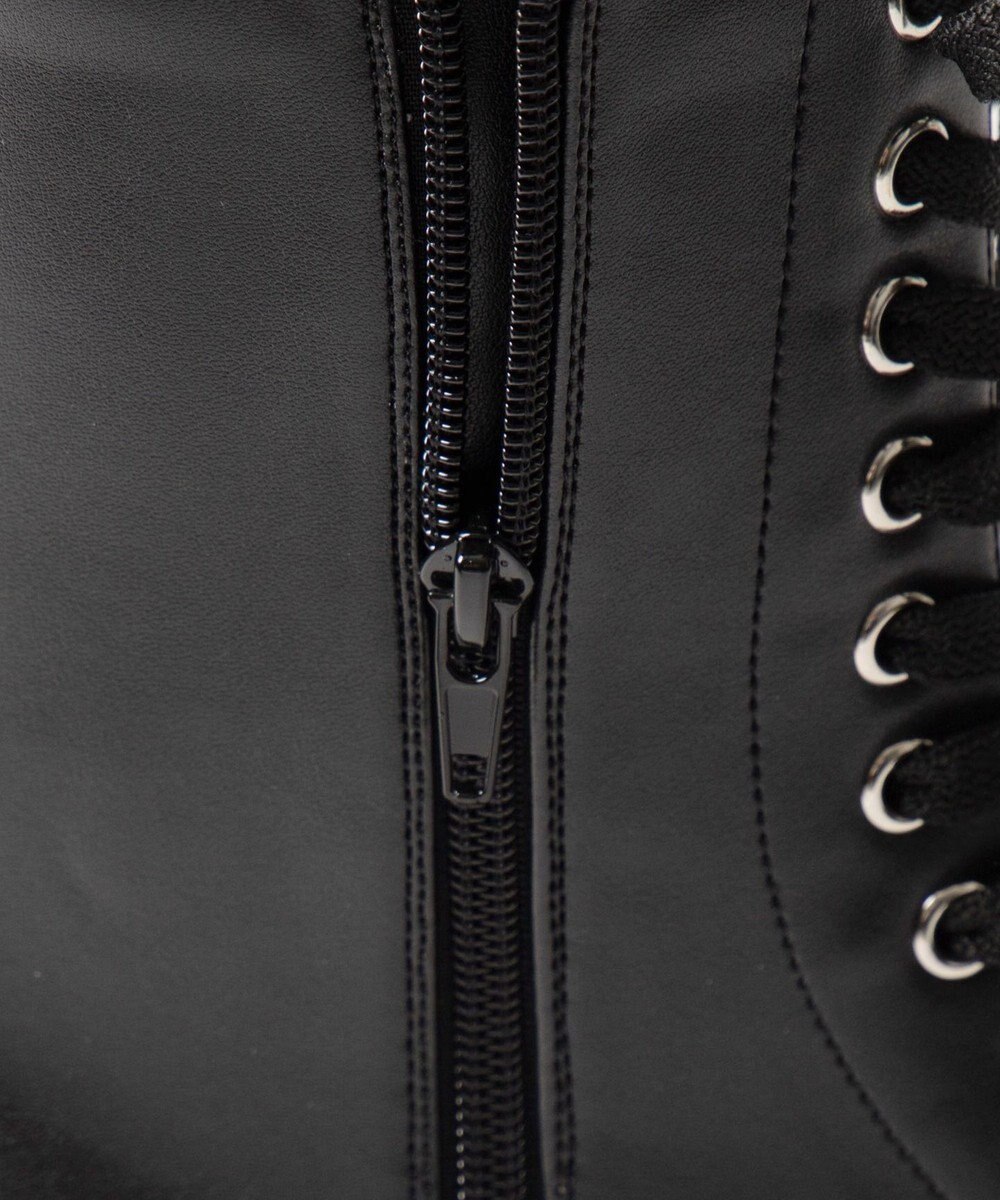 WEGO 厚底ボリュームレースアップショートブーツ 