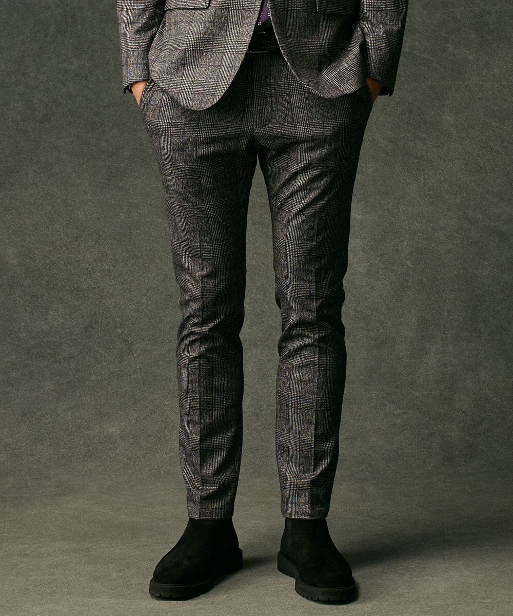 JOSEPH ABBOUD 【ストレッチ/ウエストも伸びる】ウールライクフランネルジャージーパンツ 