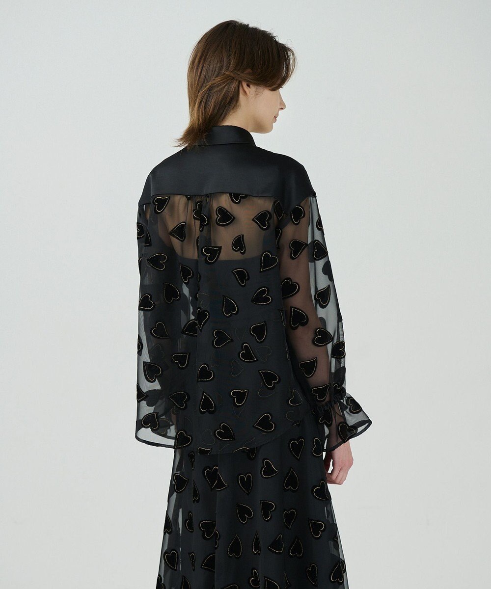 GRACE CONTINENTAL ハートオパールコンビシャツ 