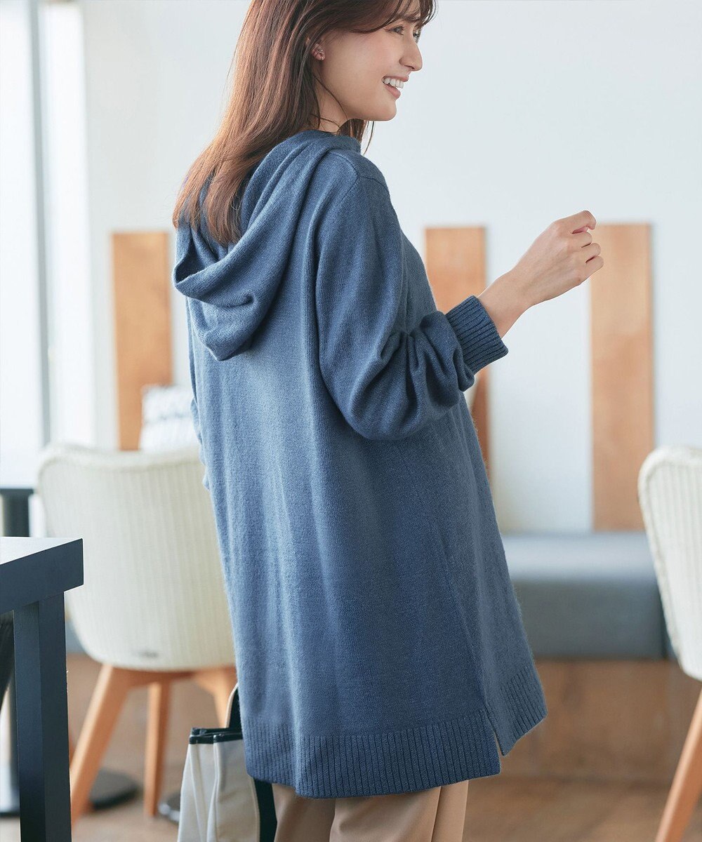 Tiaclasse メランジフーディーニットチュニック 