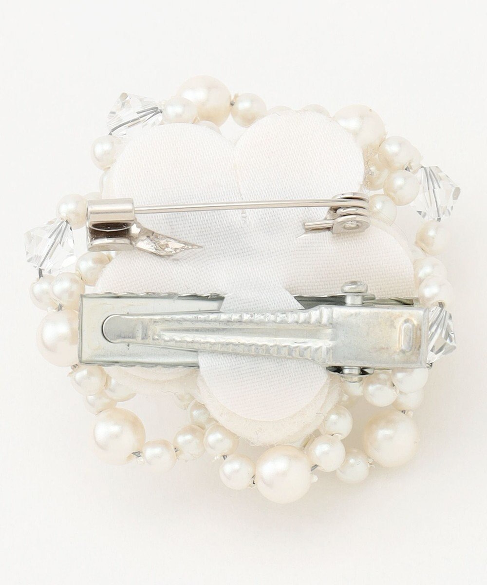 ANY SIS パール調フラワー ブローチ 