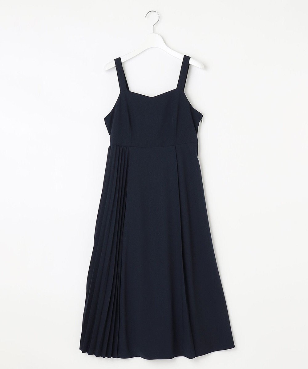 Feroux 【洗える】プリーツコンビ ジャンパースカート 