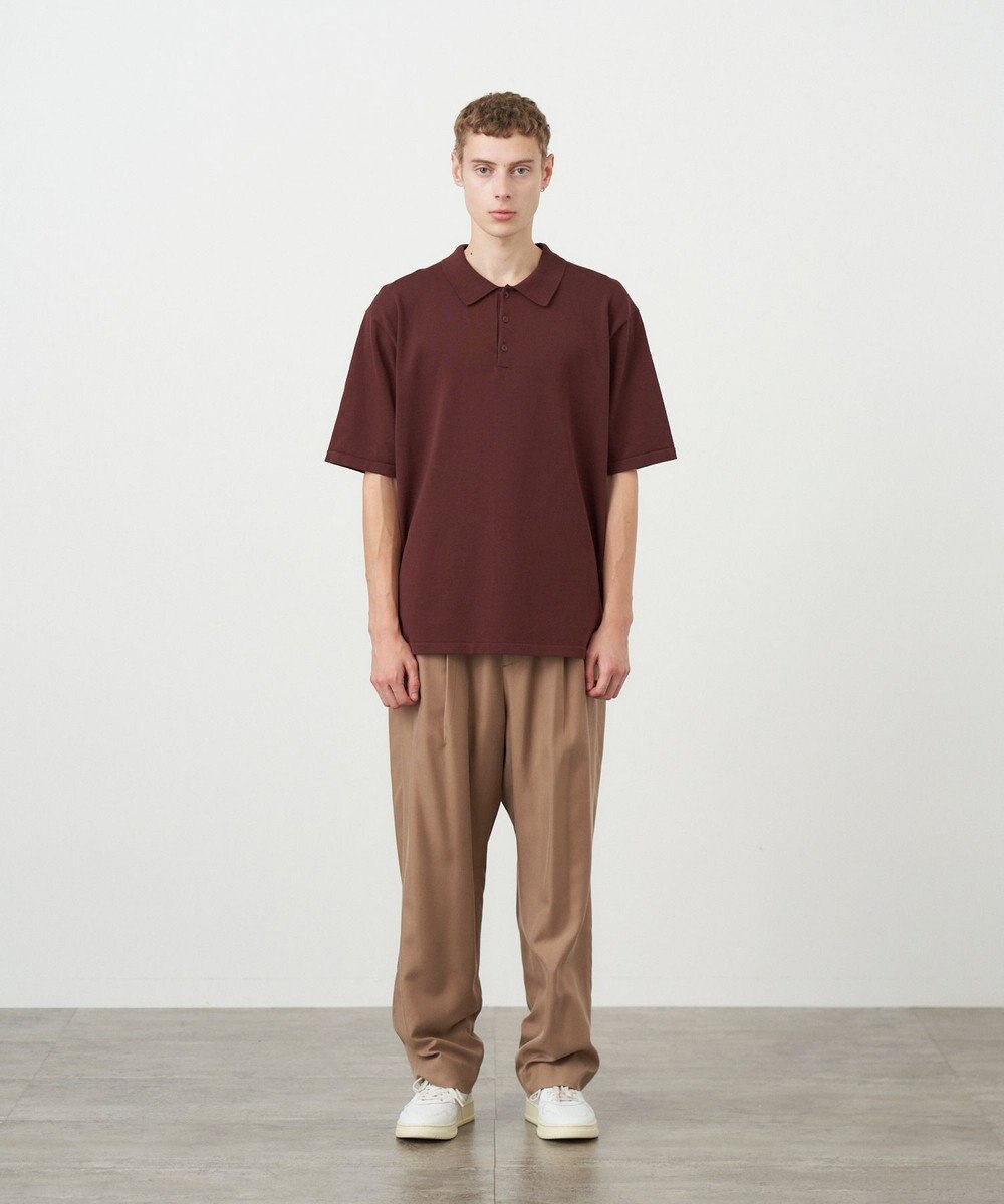 ATON NATURAL DYED ORGANIC | ハーフスリーブポロニット - UNISEX 