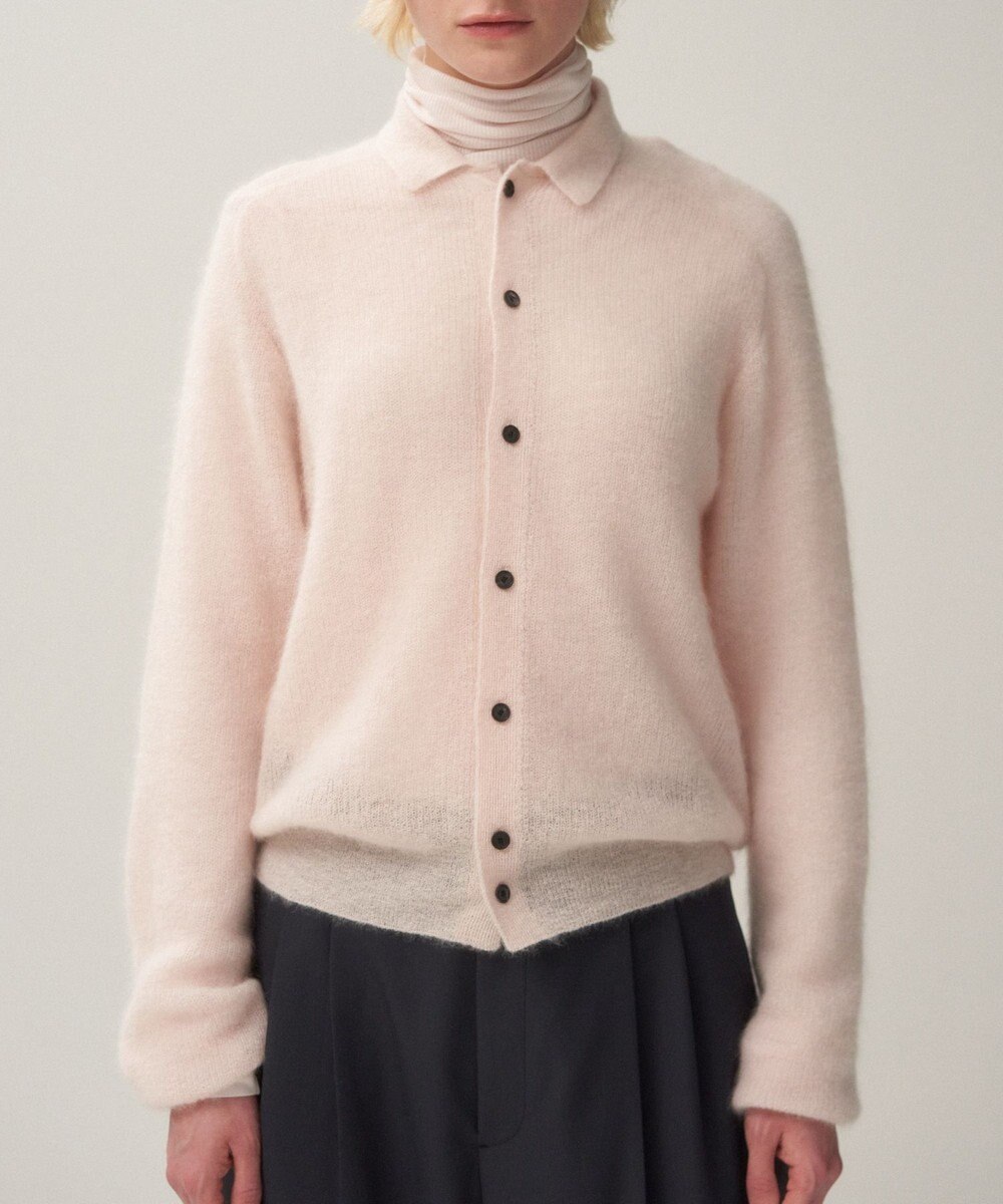 ATON SUPER KID MOHAIR | ポロカーディガン 