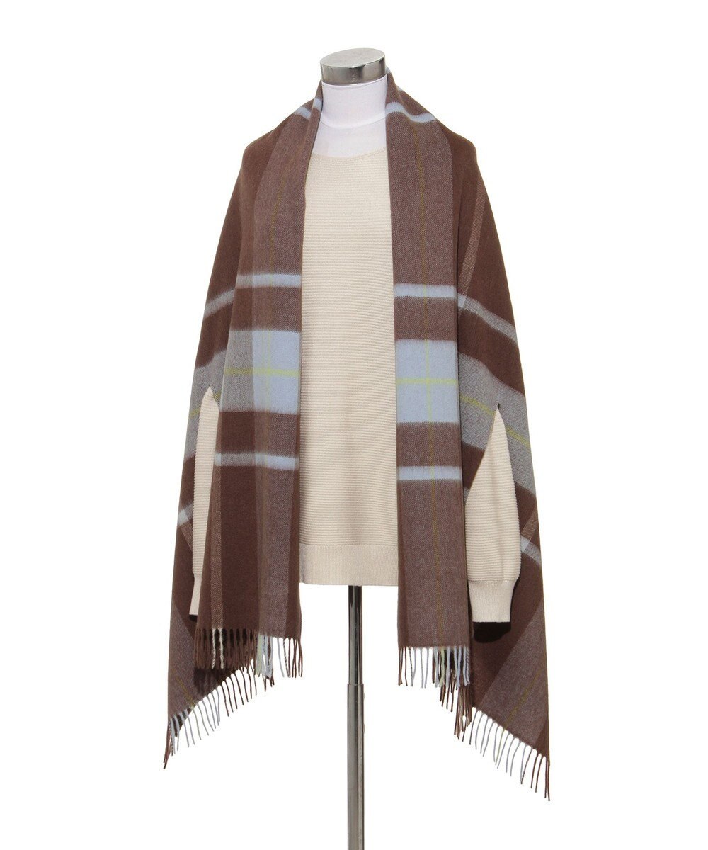 MOONBAT MACKINTOSH PHILOSOPHY(マッキントッシュ フィロソフィー）ウール100% 2WAYチェックポンチョストール 