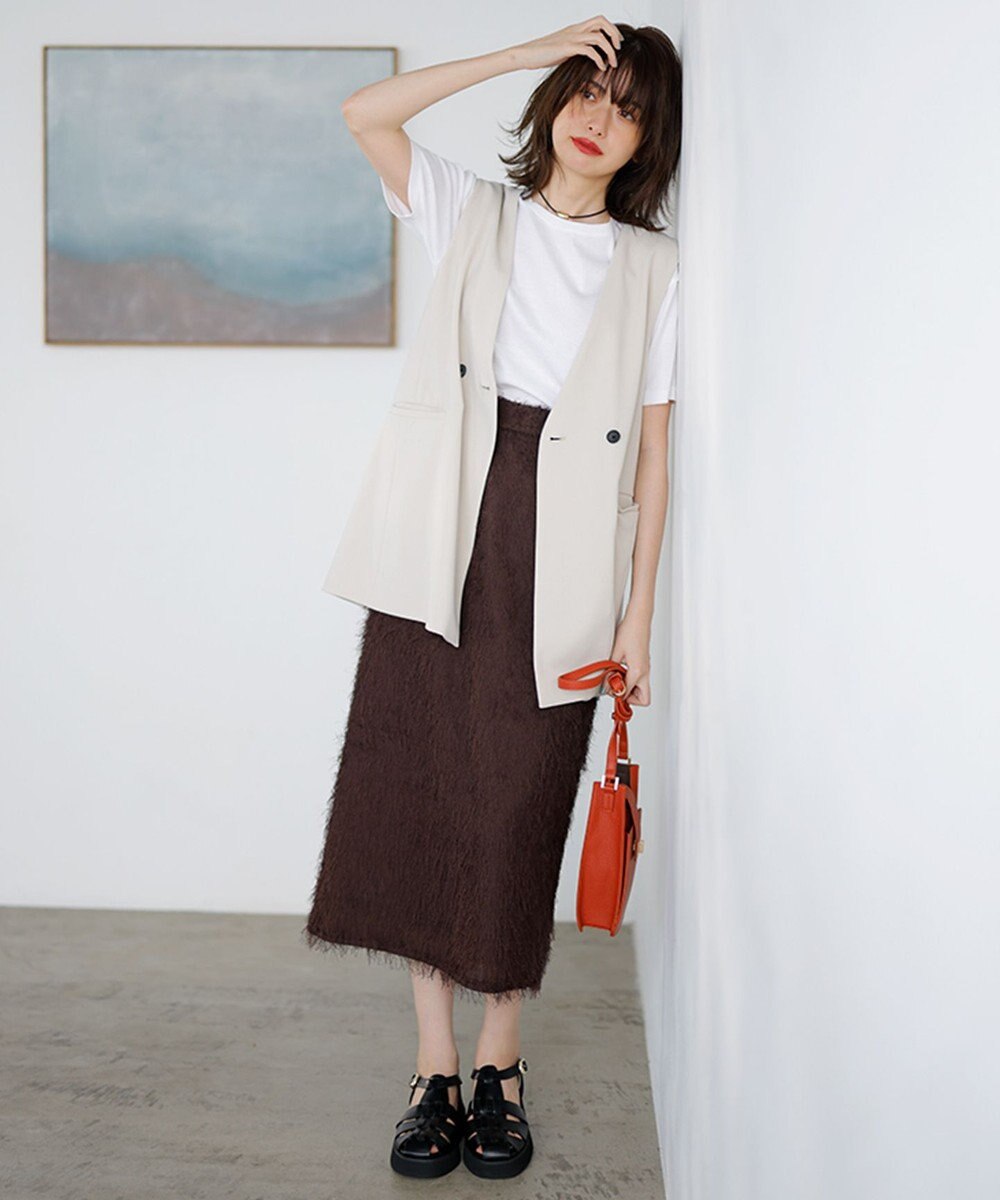 uncrave 【手洗い可】フリンジ ジャガード スカート（uncrave STANDARD） 