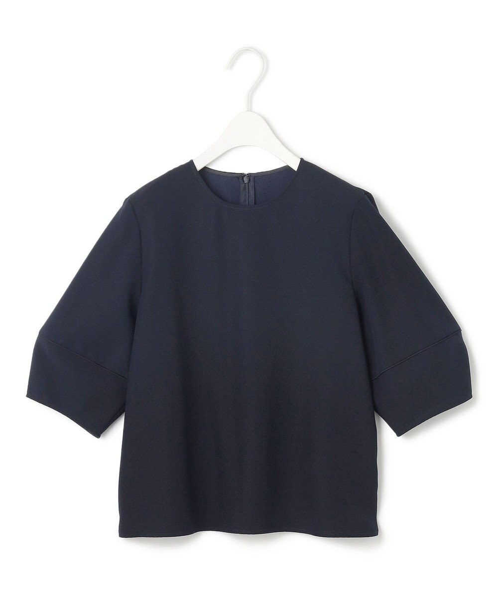 ICB 【UVケア・接触冷感・速乾・防シワ・洗える】 FluidBackSatin ランタンスリーブブラウス 