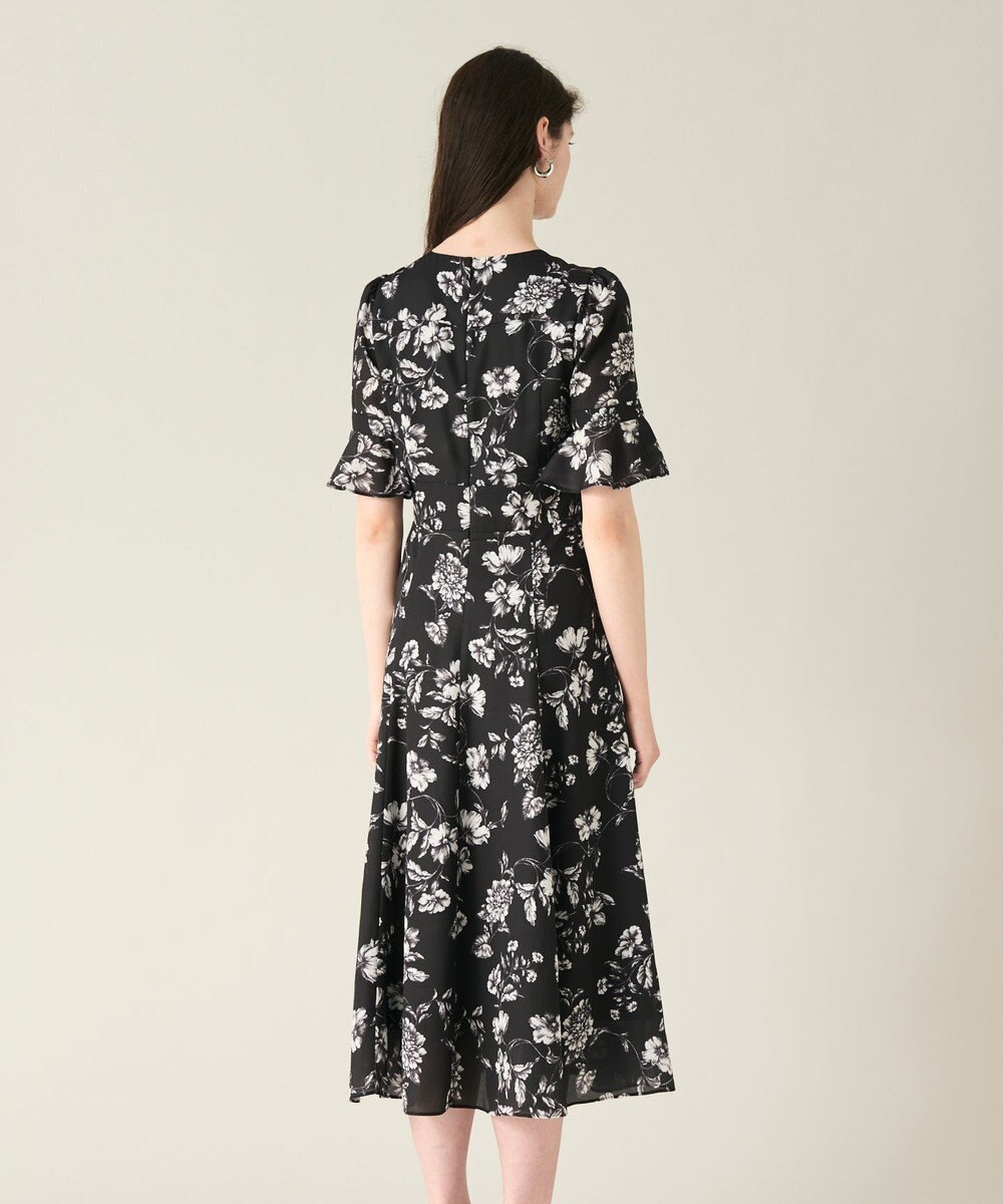 GRACE CONTINENTAL フラワープリントフレアワンピース 