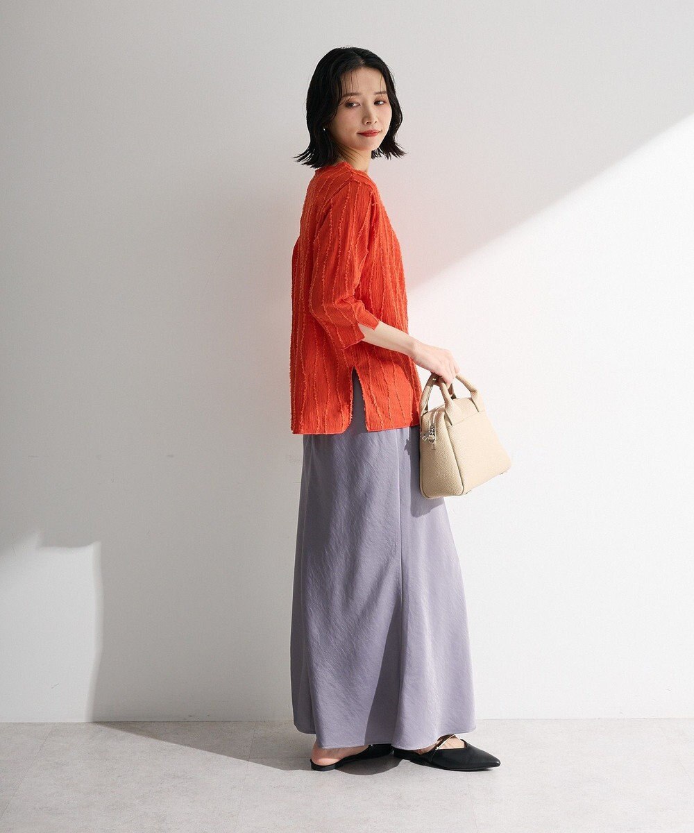 Green Parks ５分袖表面感カットプルオーバー 