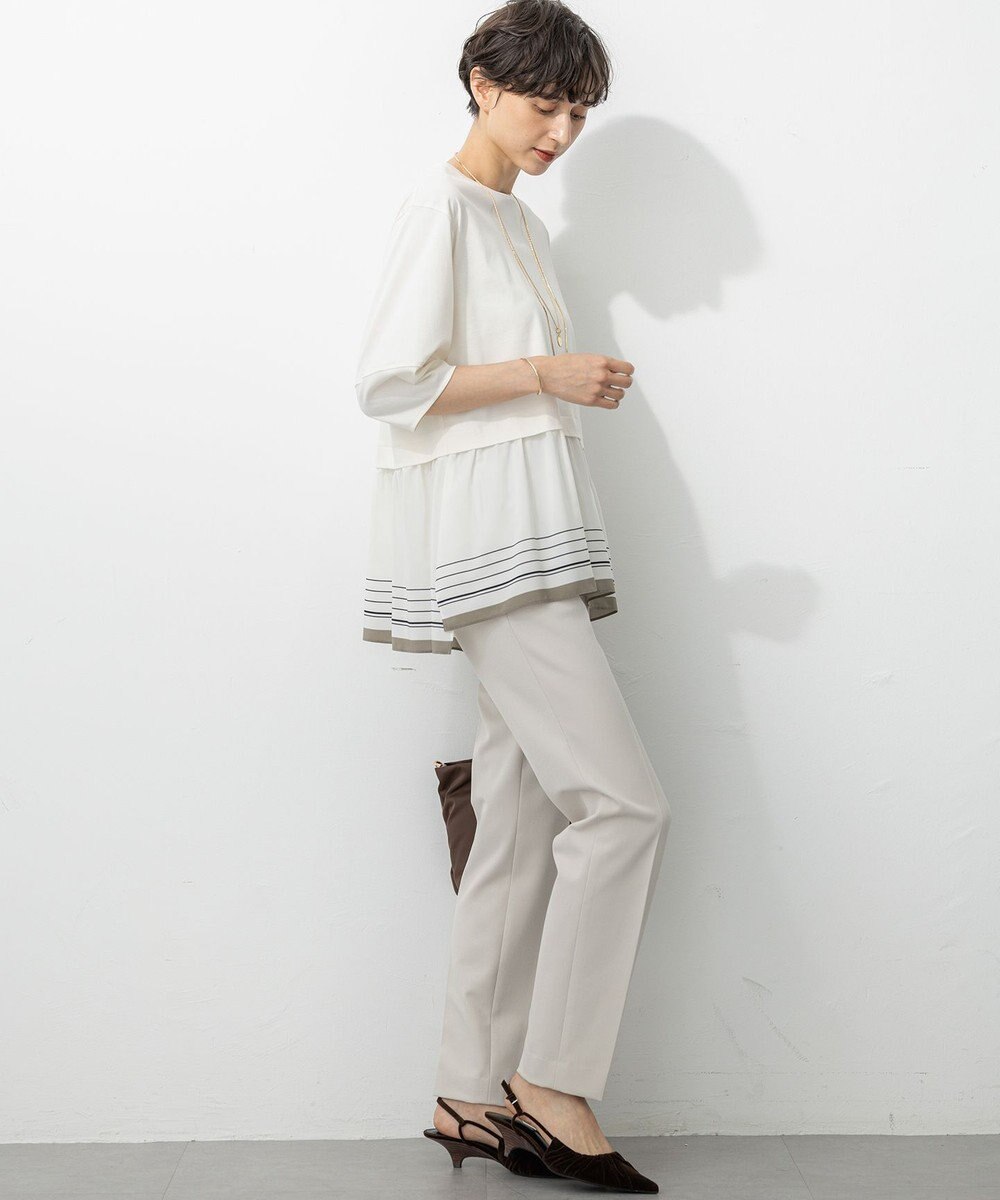 23区 L 【VERY掲載/撥水加工/洗える】TRストレッチギャバ テーパード パンツ 