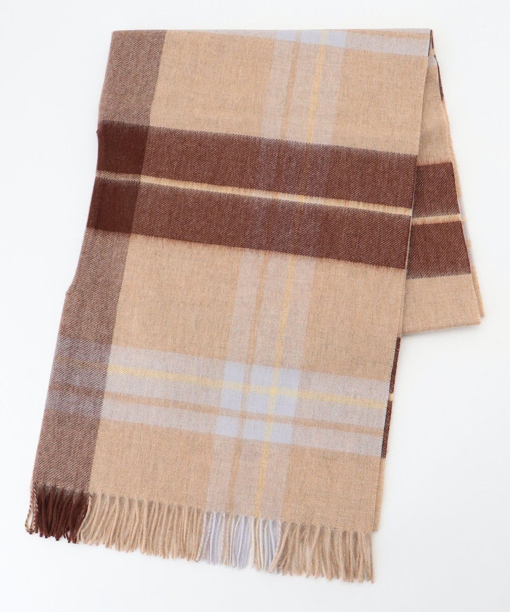 MOONBAT MACKINTOSH PHILOSOPHY ウール100%超大判チェックポンチョストール／幅70cm 