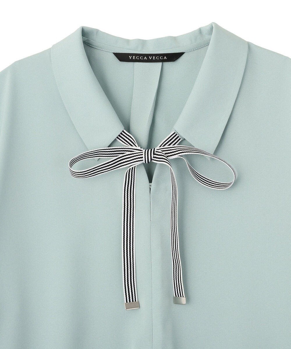 YECCA VECCA 2wayストライプリボンブラウス 