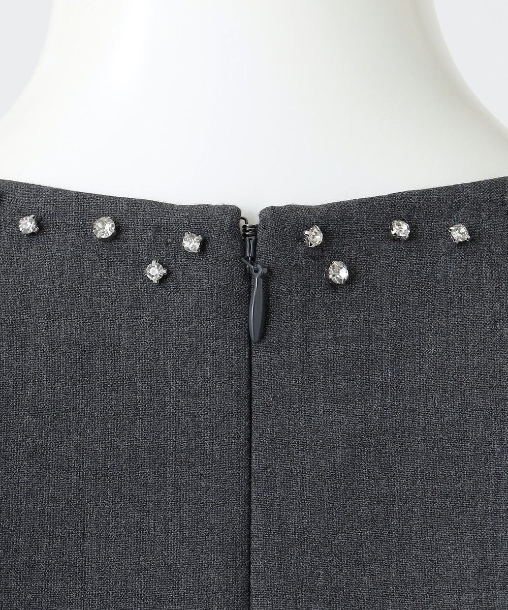 23区 S 【R(アール)】ダブルクロス ビジュートリムワンピース 