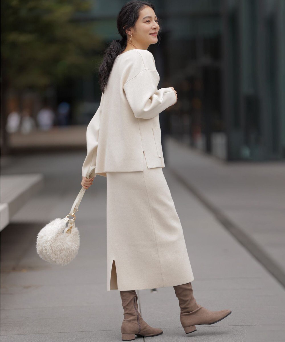 組曲 S 【加藤ローサさん着用】スムースストレッチニットアップ 