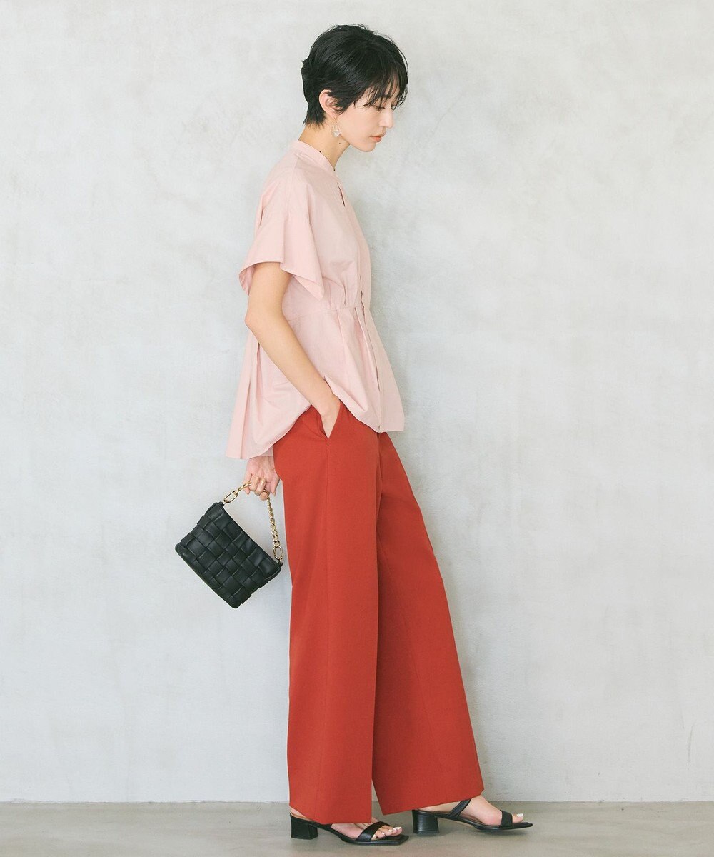 #Newans 【ANSWER for シンプルベーシック】スリットスリーブペプラムブラウス 