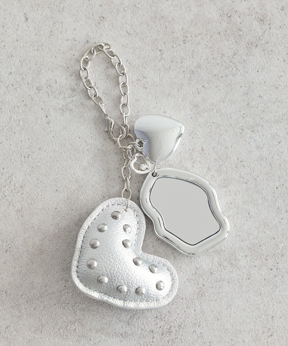 earth music&ecology ハートモチーフミラー付きチャーム 