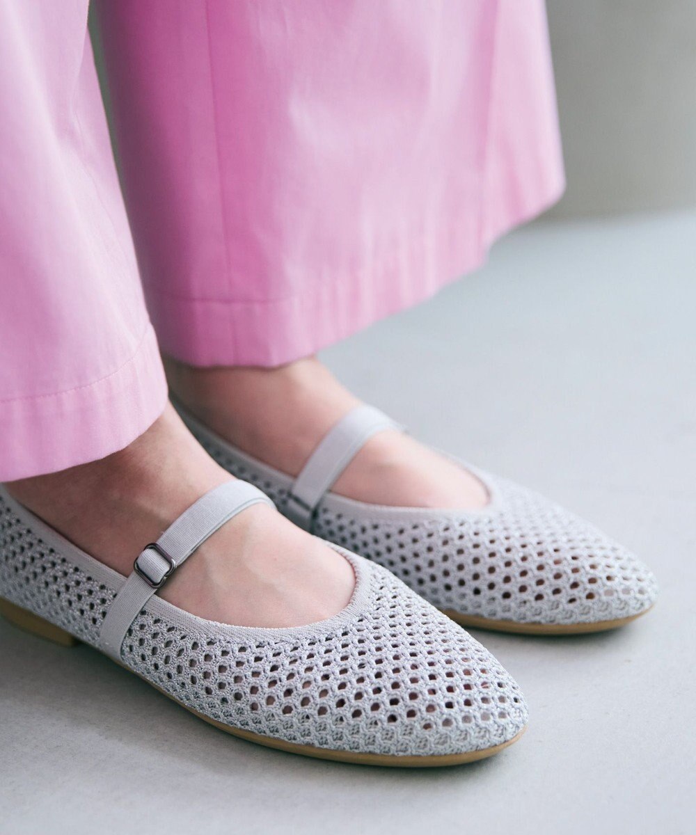 steppi ラウンド メッシュ バレエパンプス 