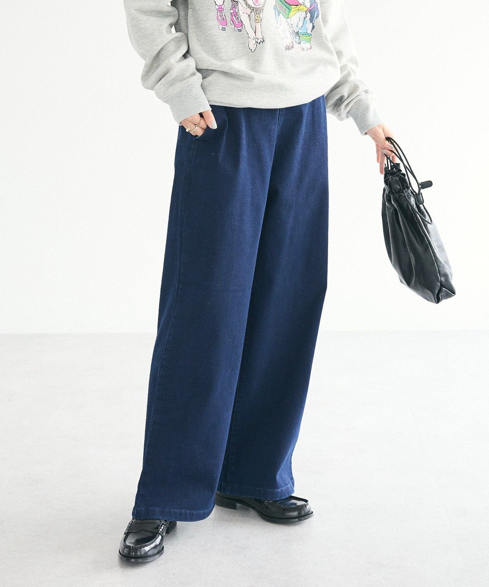 CRAFT STANDARD BOUTIQUE 裏起毛デニムワイドパンツ 