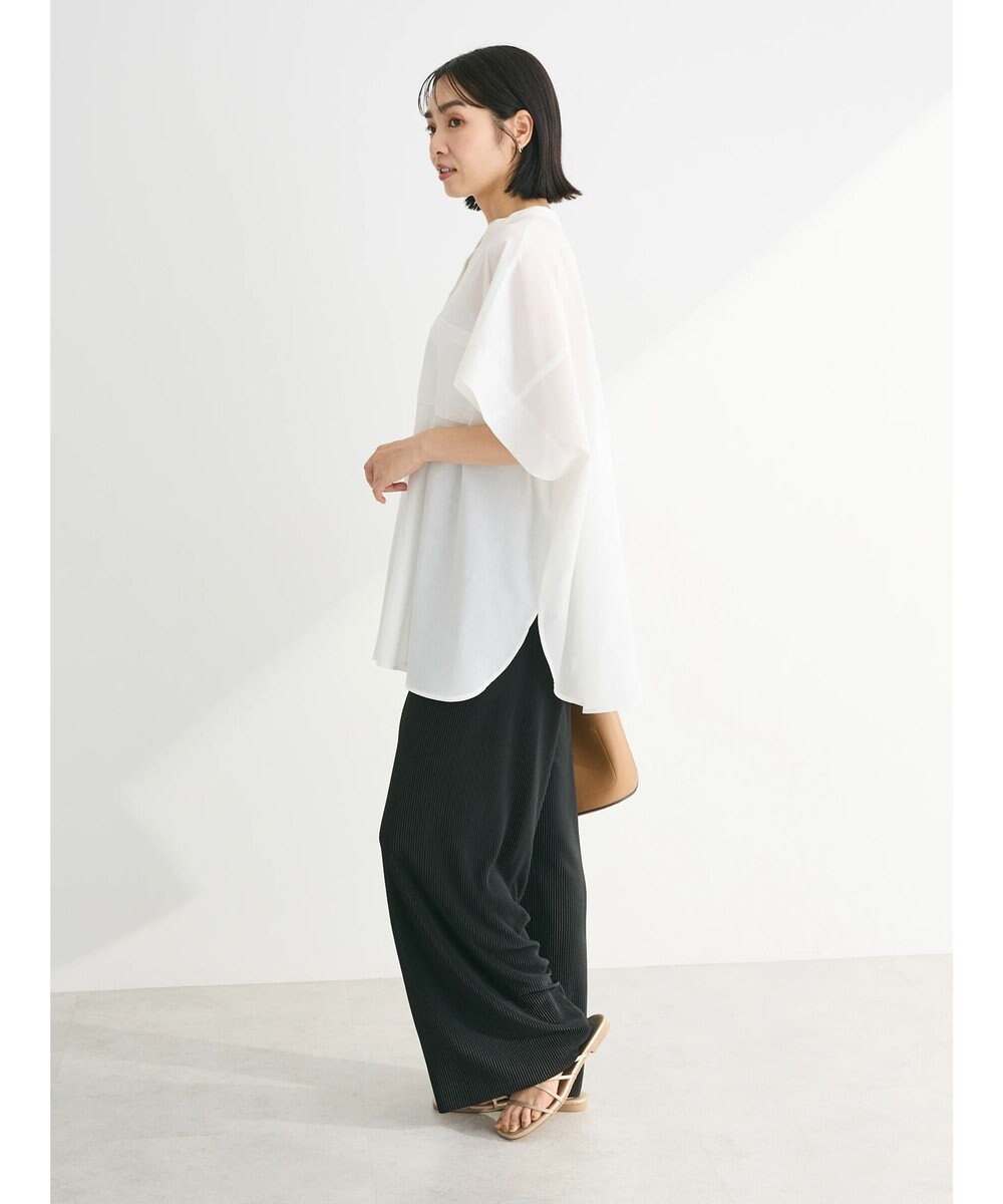 Green Parks 綿麻混ポンチョ風シャツ 